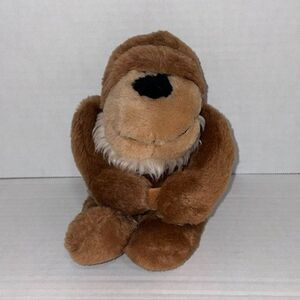 Rare Wallace Berrie Brown Bubba Gorilla Plush 10" Vintage 1981 Stuffed Toy Korea